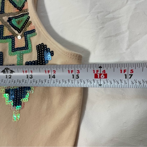 Express Tan Embellished Peplum Tank Top - Picture 5 of 7